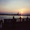 sunset on the Venetian Lido