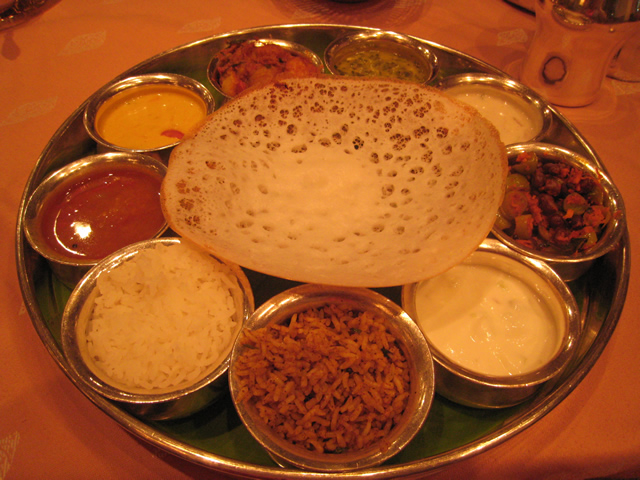 south Indian thali
