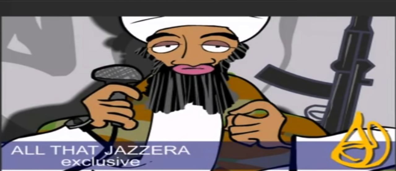 caricature of Osama bin Laden