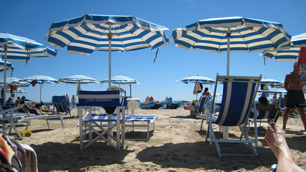 Italian beach umbrellas