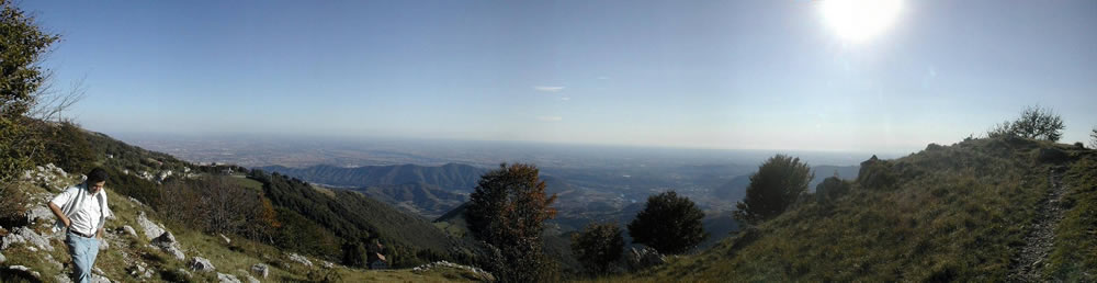 panoramic view from Alpe Giumello, Italy