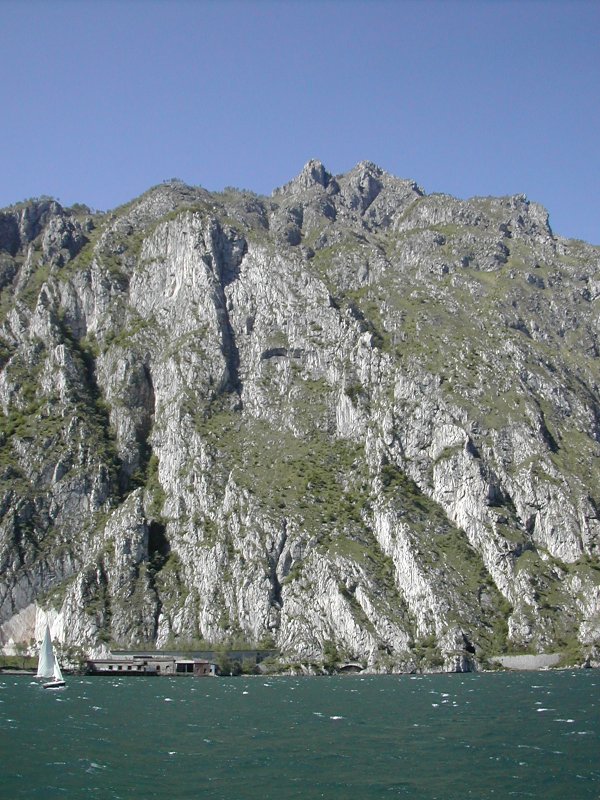 mountainside from boat on Lake Como, Lecco