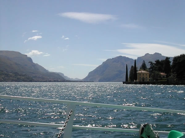 view from boat, Lake Como, Italy