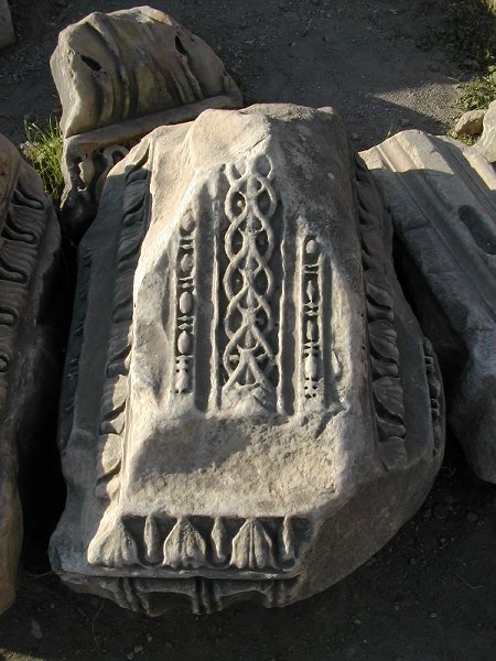 carved detail on the remains of stonework, Forum of Rome