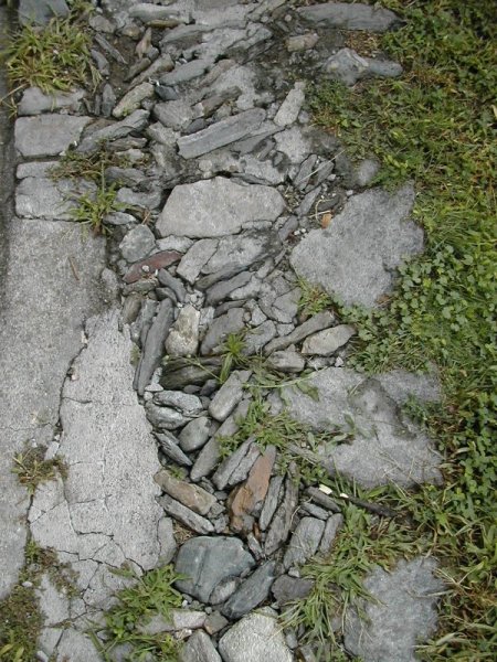 stone path, Italian Alpine village