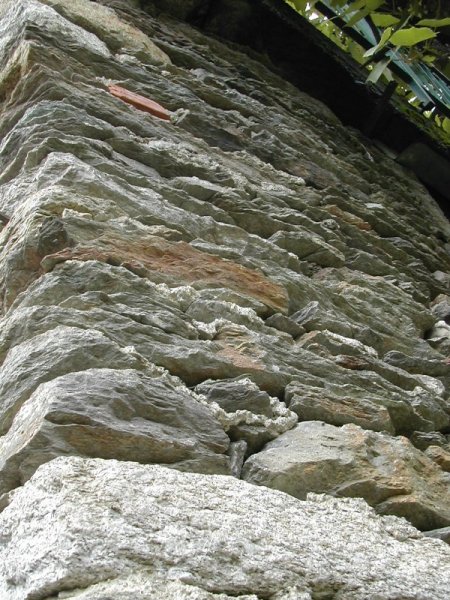 dry stone wall, Italian Alpine village