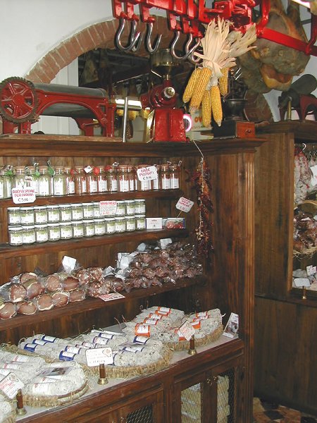 salame and canned goods,  Macelleria Falorni, Greve del Chianti, Tuscany