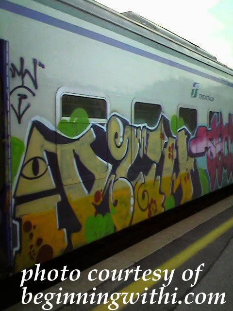 Italian train graffiti