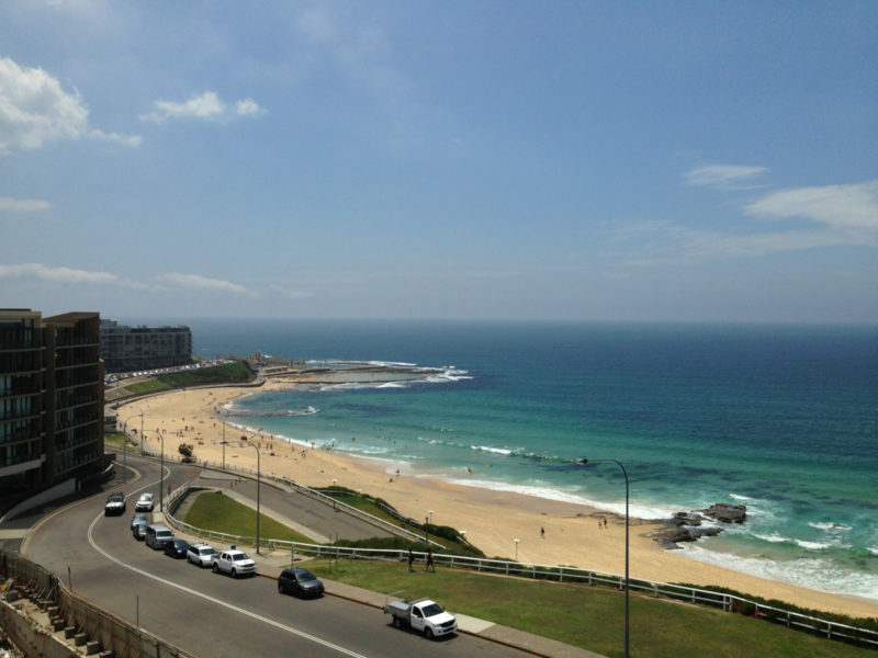 view from Arvia apartments, Newcastle, NSW, before new construction