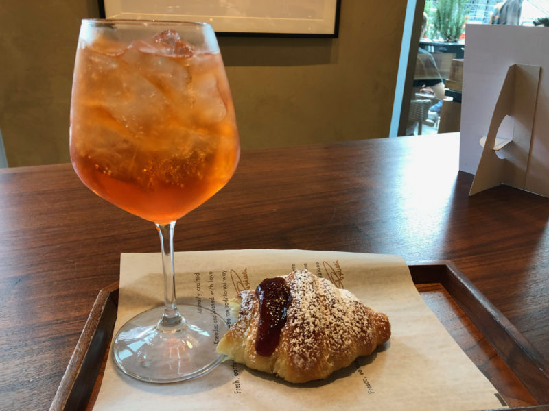 Aperol spritz and cornetto, Princi Seattle.