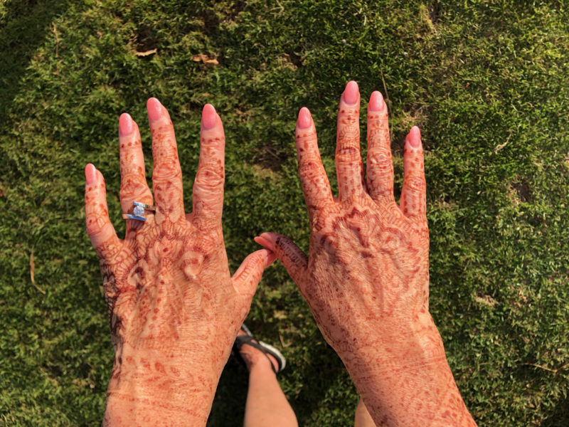 mehndi on hands after 7 days