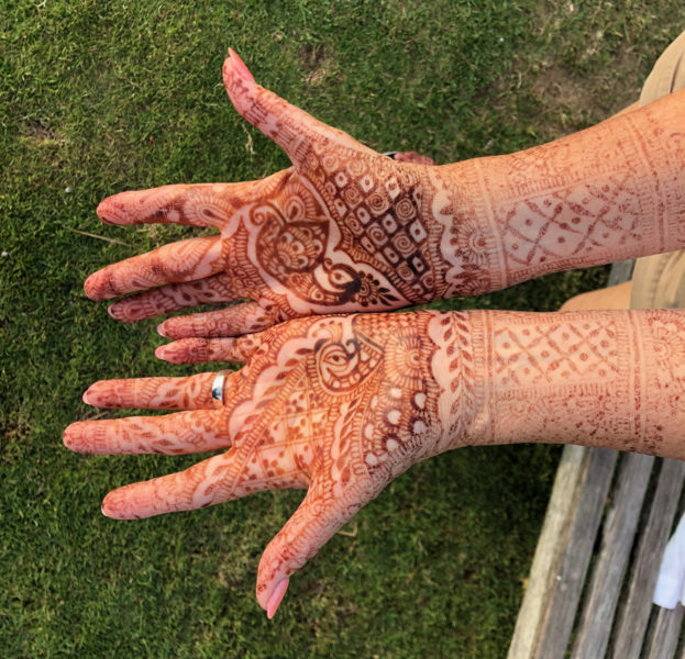 mehndi on hands after 7 days