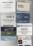 badges from conferences I have attended