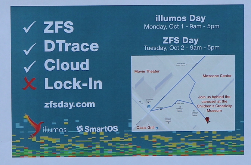 flyer advertising our event: ZFS, Dtrace, cloud - no lock-in