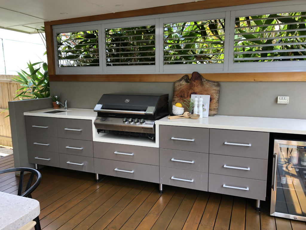 a well-equipped outdoor kitchen