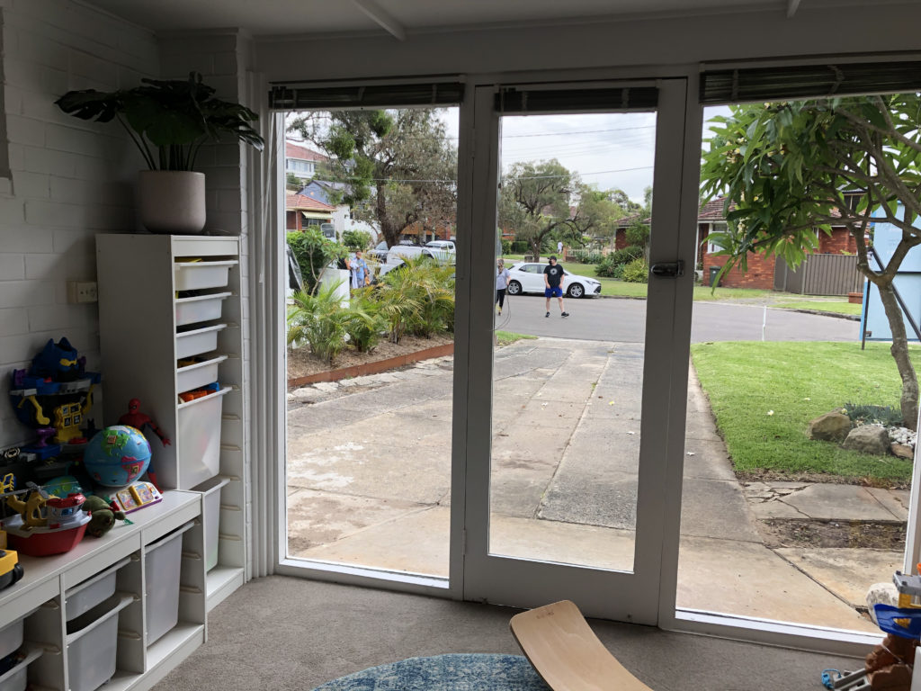 garage turned into playroom